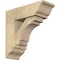 Ekena Millwork Merced Traditional Rough Sawn Bracket w/ Offset Brace, Douglas Fir, 6"W x 16"D x 16"H BKT0604X16X16MRC01RDF - alternate 1